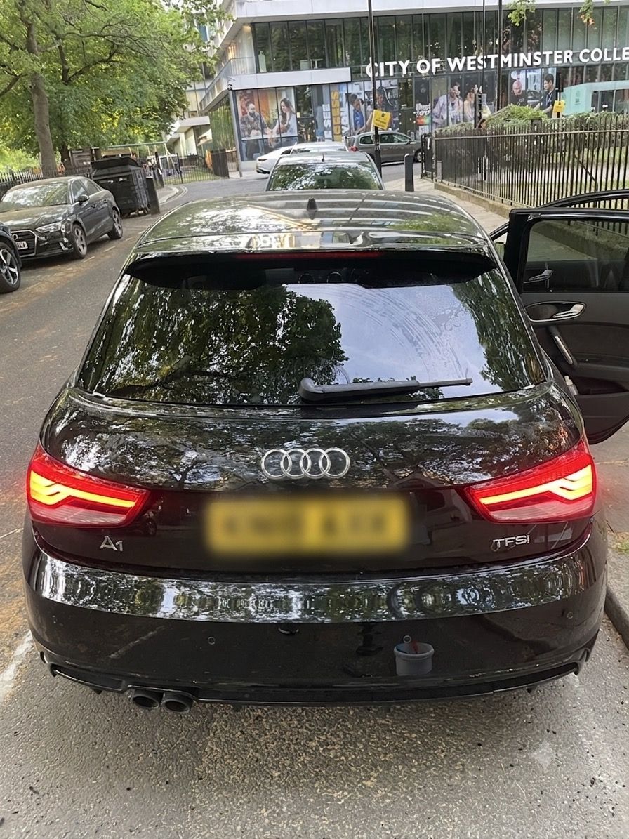 Audi A1 with a newly fitted rear windscreen, clean and undamaged
